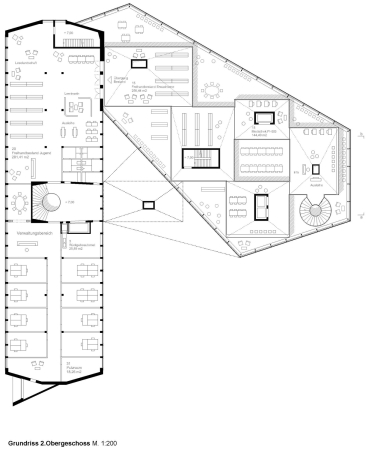 1. Preis Staab Architekten: 2. Obergeschoss
