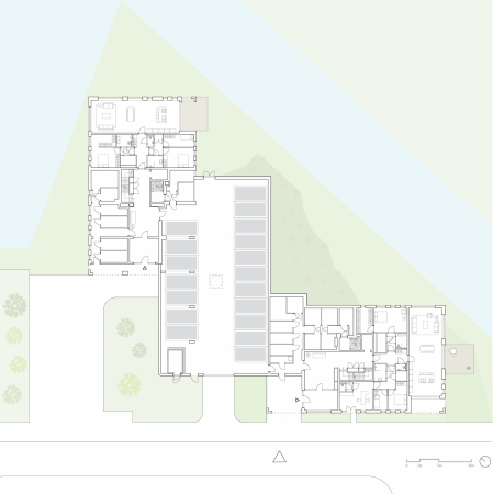 Grundriss Erdgeschoss der zwei Mehrfamilienhuser