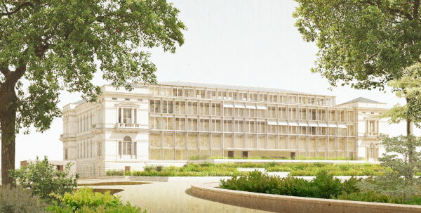 1. Platz: Ortner & Ortner Baukunst (Berlin): Visualisierung Rckansicht