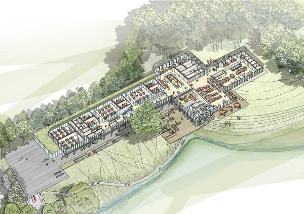 Axonometrischer Blick in das 1. OG