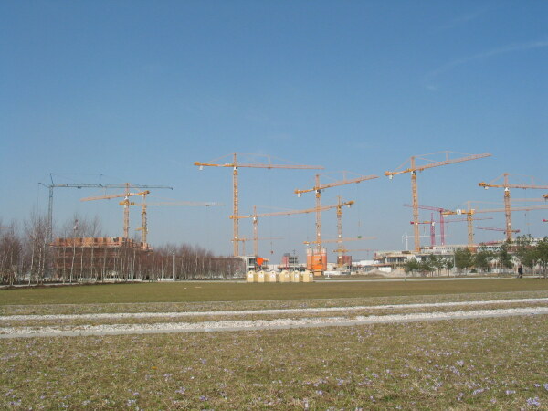 Baustelle in Mnchen-Riem.