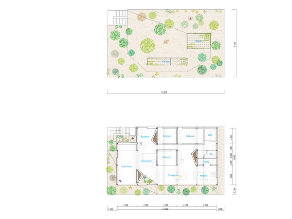 Obergeschoss und Dach