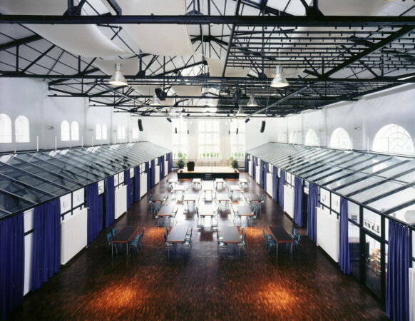 Umbau und Erweiterung der ehem. Waschkaue der Zeche Graf Bismarck 1/4 zum Tagungs- und Kongresszentrum, Gelsenkirchen, 1992