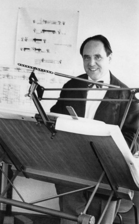 Glasmeier am Zeichentisch