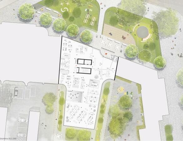 HENN - Grundriss Erdgeschoss