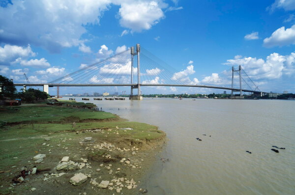 Second Hooghly -River-Brcke in Kolkata, Indien