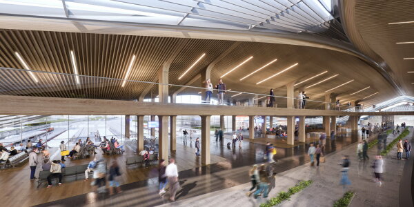 ZHA planen Bahnhof in Vilnius