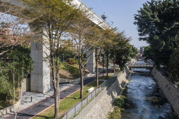 Gr�ner Korridor von Mecanoo in Taichung