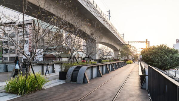 Gr�ner Korridor von Mecanoo in Taichung