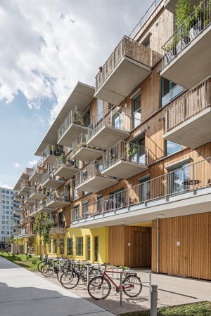 ein 1. Preis: Wohnprojekt Gleis 21  in Wien von einszueins architektur