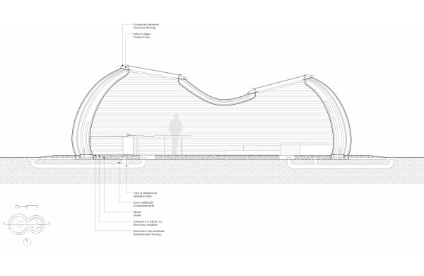 Pavillon bei Ravenna von Mario Cucinella Architects