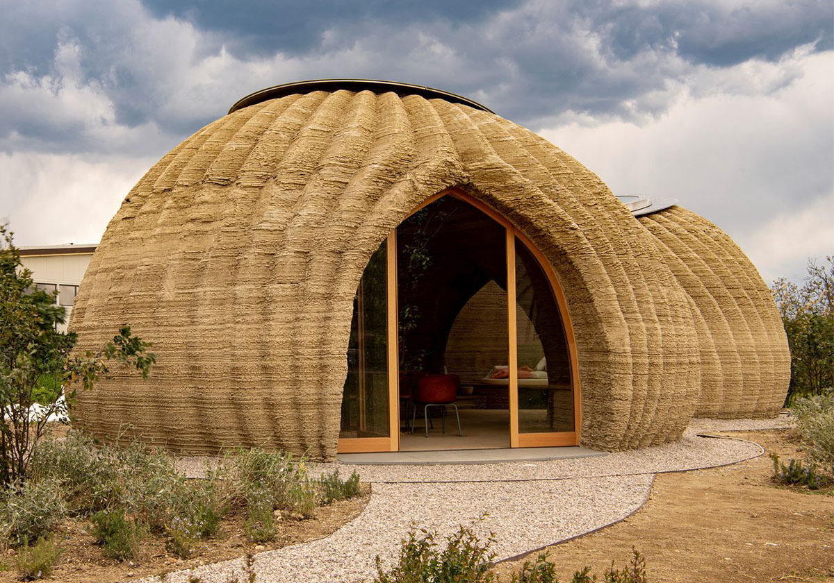 Lehmbau aus dem Drucker
 - Pavillon bei Ravenna von Mario Cucinella Architects