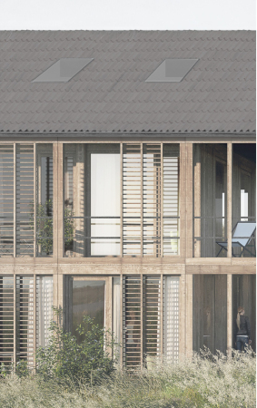 1. Preis: Steimle Architekten (Stuttgart) Apartmenthaus Fassadenansicht