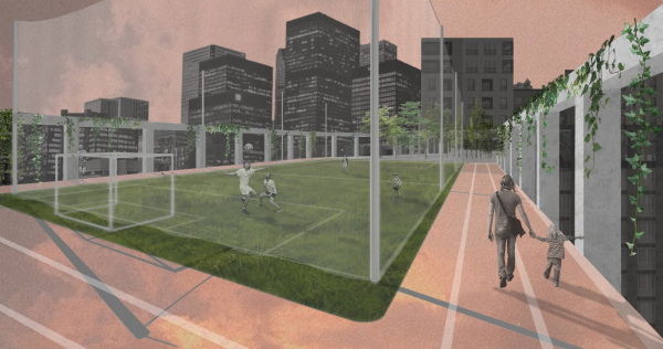 IOC IPC IAKS Architecture and Design Award for Students and Young Professionals 2021 Bronze: The Granville Gateway in Vancouver, Kanada, von Narita Reyes Ico