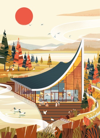 Pavillon-Buchladen in Chengdu von MUDA