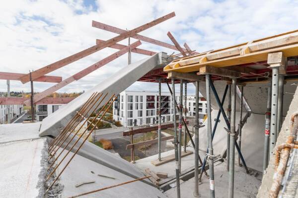 Baustellenbesuch mit Peter Haimerl im Wabenhaus Mnchen