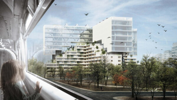 Beste Nachwuchsentwrfe: Stadtkrone Hafenplatz Berlin von Guisong Zhang und Mengyue Feng, TU Braunschweig