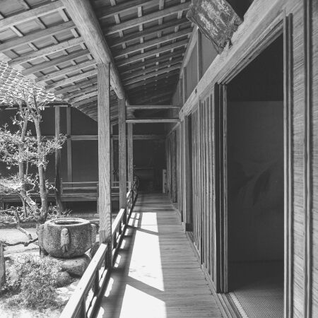 Wandelgang in der Manju-in Tempelklause in Kyto (um 1656)