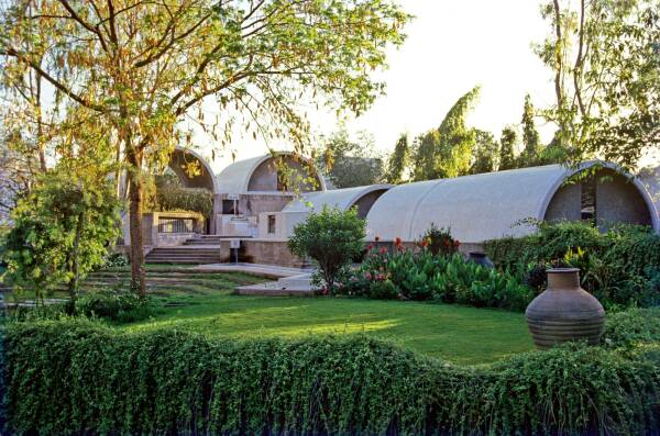 Sangath, eigenes Architekturstudio Vastushilpa (1981) in Ahmedabad