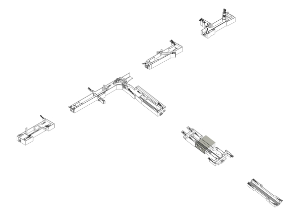 Axonometrie aller Bahnstationen