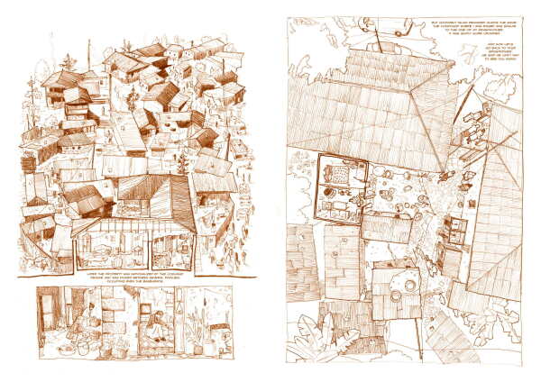 1. Preis Kategorie Handzeichnung: Reconfiguring Addis Ababa's Narratives, Antonio Paoletti (TU Delft)