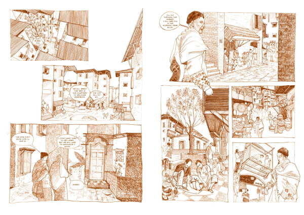 1. Preis Kategorie Handzeichnung: Reconfiguring Addis Ababa's Narratives, Antonio Paoletti (TU Delft)