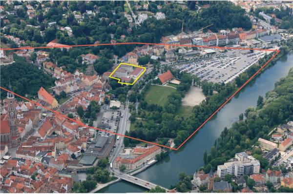 Landshut: Luftbild vom Wettbewerbsgebiet