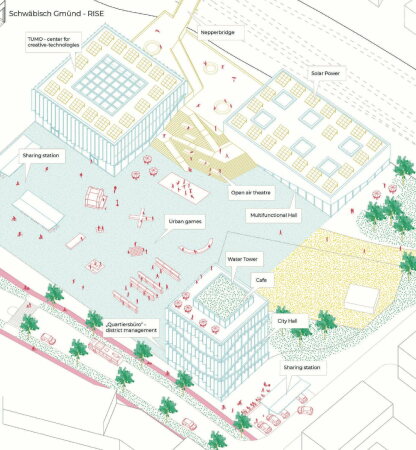 Schwbisch-Gmnd  Lobende Erwhnung: Schwbisch Gmnd: Rise von Huyen Trang Dao, Simon Gerhmann, Young Eun Ha, Mai Quynh Lai