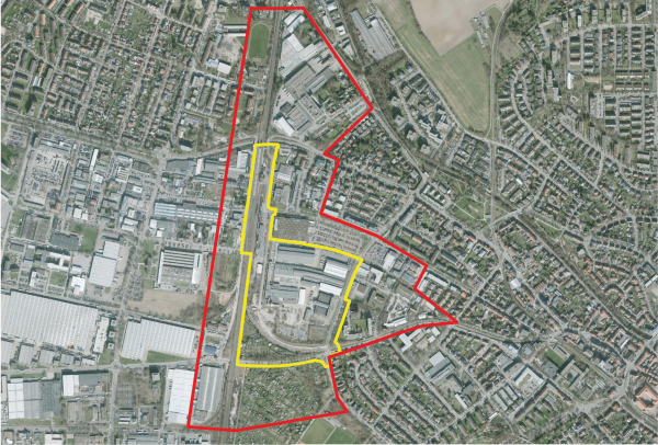 Ettlingen: Luftbild vom Wettbewerbsgebiet