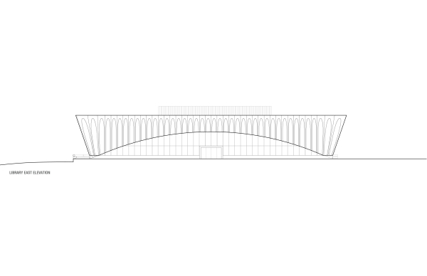 Bibliothek, Ostansicht
