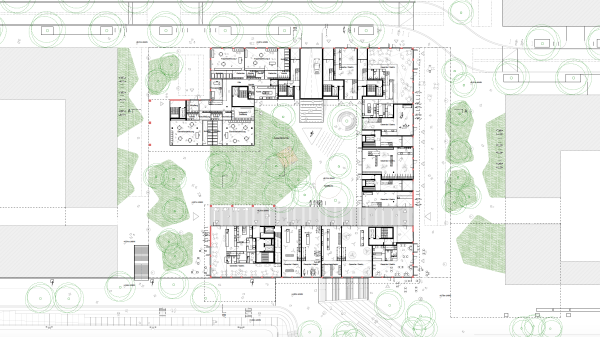 Anerkennung: FAR (Berlin). Grundriss Erdgeschoss