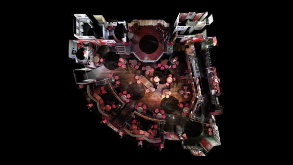 The Royal Vauxhall Tavern, London, 2020 , digitaler 3D Scan. Im Rahmen des von Ben Campkin an der UCL geleiteten Forschungsprojektes Night Spaces: Migration, Culture and Integration in Europe, das Nachtclubs der migrantischen und queeren Szenen untersucht, wurde der berhmte Londoner LGBTQ+ Veranstaltungsort Royal Vauxhall Tavern in 3D gescannt.