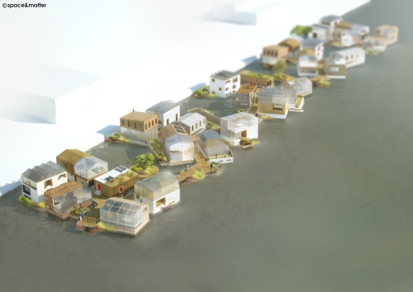 Hausbootsiedlung in Amsterdam von Space & Matter