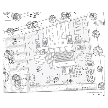 1. Preis: C.F. Mller (Berlin), Grundriss Erdgeschoss