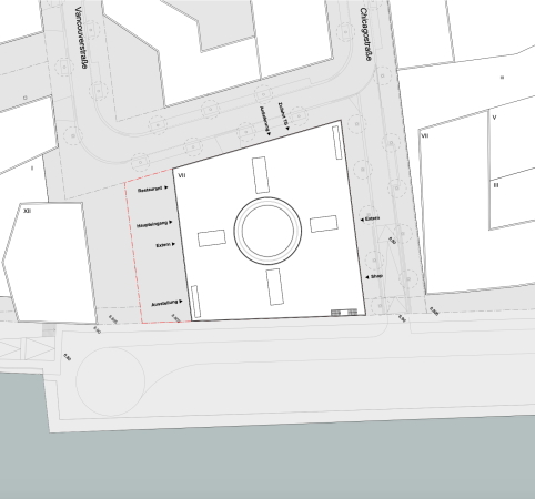 Anerkennung: Brandlhuber+ Muck Petzet Architekten (Berlin), Lageplan