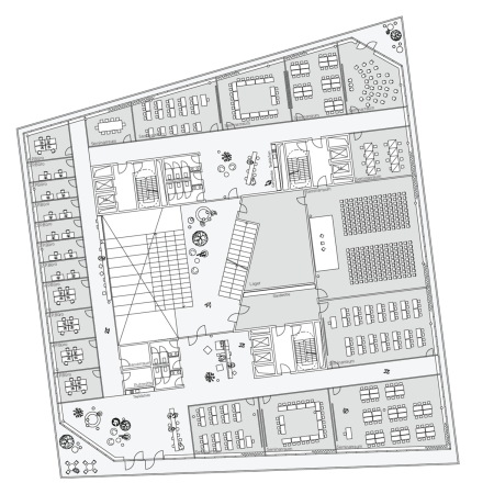 1. Preis: C.F. Mller (Berlin), Grundriss 1. Obergeschoss