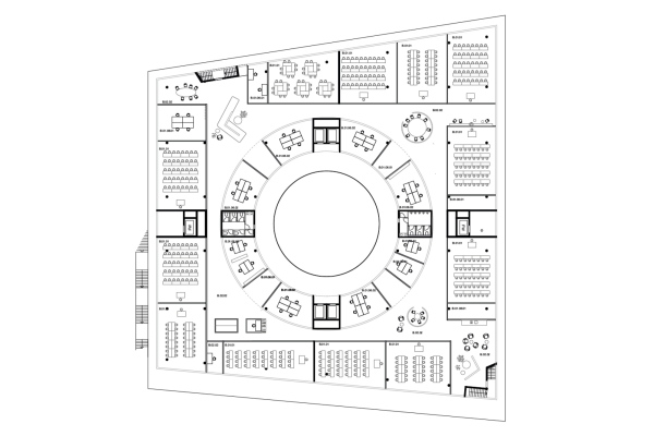 Anerkennung: Brandlhuber+ Muck Petzet Architekten (Berlin), Grundriss 2. Obergeschoss