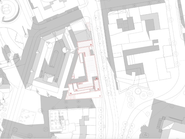 1. Preis: Giesler Architekten (Braunschweig/Berlin), Lageplan