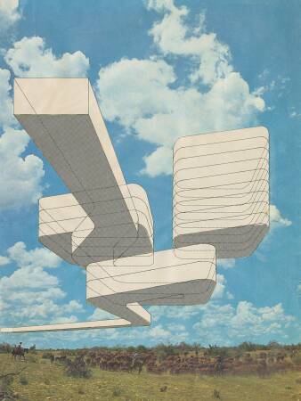 Friedrich St. Florian: Waiting Rooms, Imaginary Architecture, 1968, Collage