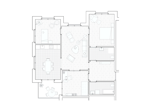 Wohnungsgrundriss Fnfzimmerwohnung