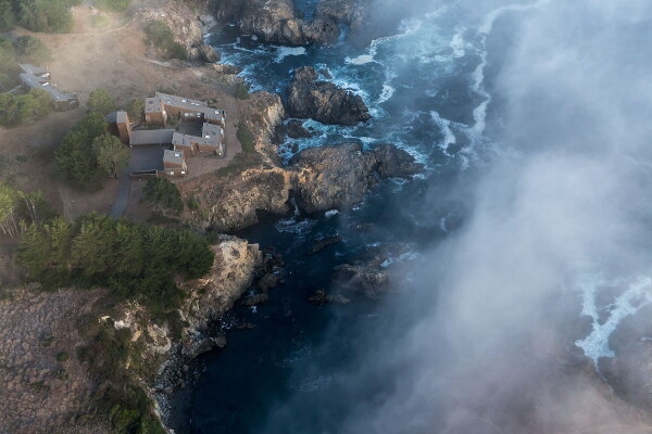 Luftaufnahme der Sea Ranch, Sonoma County in Kalifornien.