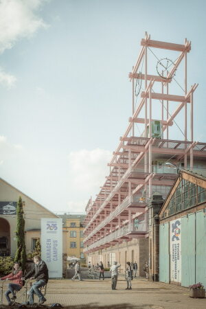 Vertical Kappel ist einer der beiden Bestandteile des Entwurfs, der die Sichtbarkeit des Projekts in Chemnitz frdern soll.