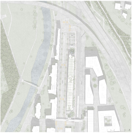 1. Rang, 1. Preis: B�ro Konstrukt (Luzern), Lageplan