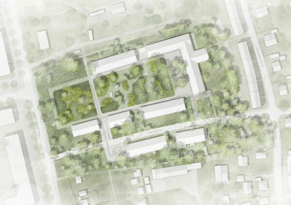 Anerkennung: Georg Scheel Wetzel Architekten, Sinai Landschaftsarchitekten  und merz merz (alle Berlin)