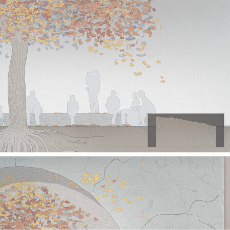 2. Preis: HB/A Helga Blocksdorf Architektur (Berlin), Keller Damm Kollegen  (München) und Studio Miessen (Berlin)