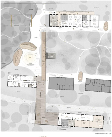 1. Preis: SPP Sturm Peter + Partner, TRR Landschaftsarchitekten Ritz und Liemann und Bro Mller-Rieger (alle Mnchen)