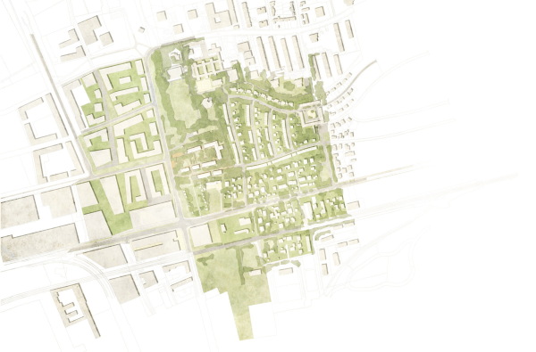 Anerkennung: Grassinger Emrich Architekten / Architekturbüro Leinh�upl + Neuber (München, Landshut), mahl gebhard konzepte Landschaftsarchitekten und Stadtplaner (München) und Tamschick Media+Space (Berlin)