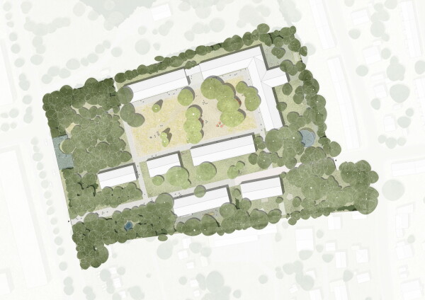 2. Preis: HB/A Helga Blocksdorf Architektur (Berlin), Keller Damm Kollegen  (München) und Studio Miessen (Berlin)