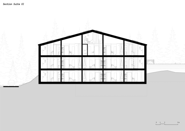 Lngsschnitt Hotelgebude