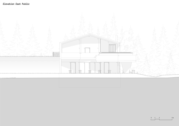 Ansicht Ostfassade Wellnessgebude